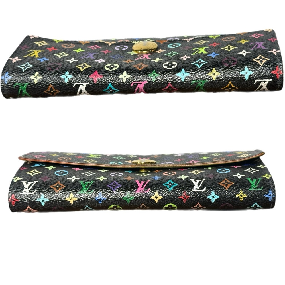 Authentic  Louis Vuitton Murakami Sarah Wallet – Black Multicolor - Picture 5 of 12